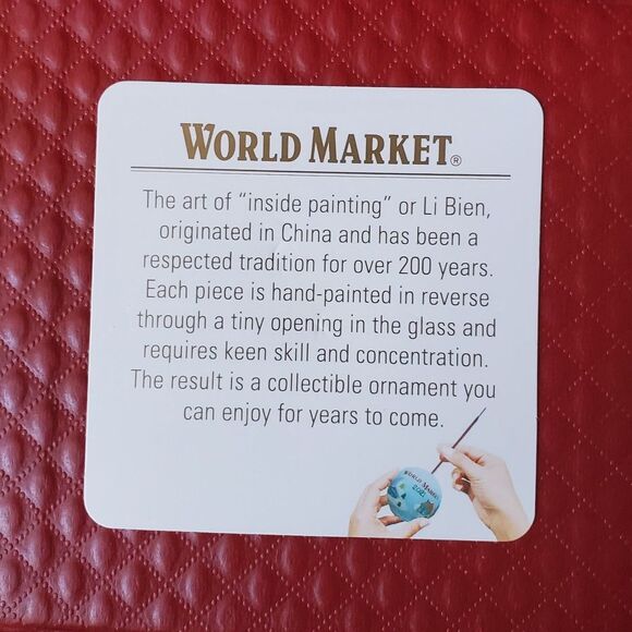 Christmas Ornament Glass Li Bien "Peace on Earth" Dove 2024 Hand-Painted Collect - Picture 5 of 8